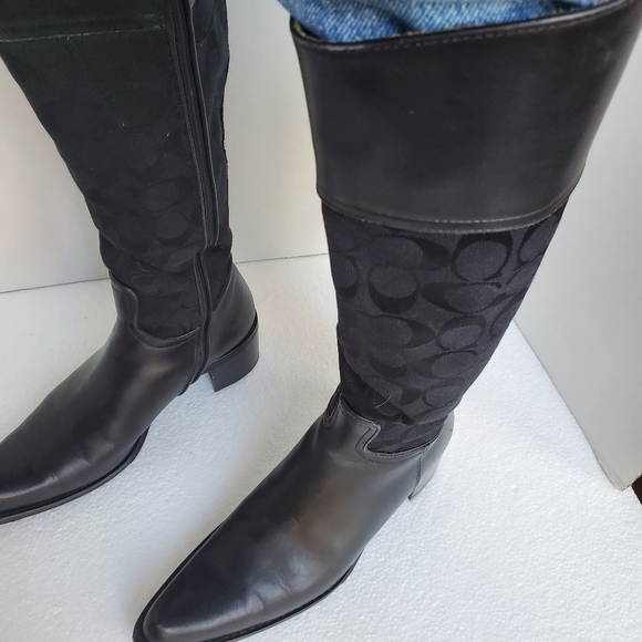 Leather Signature Coach boots 7 - Picture 4 of 4